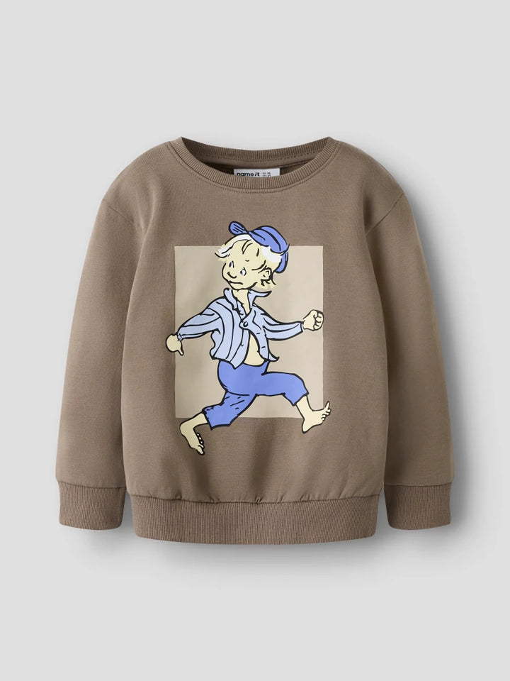 name it mini OLE EMIL Genser – Walnut | Torgunns Barneklær AS