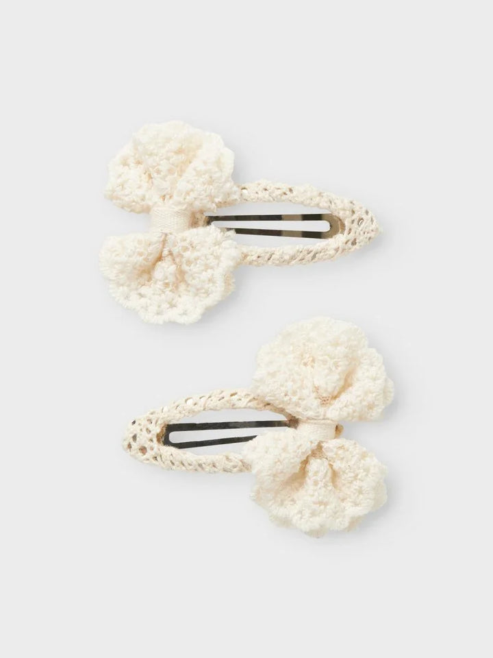 name it mini OLENA 2PK HAIRCLIP - Cloud Dancer | Torgunns Barneklær AS