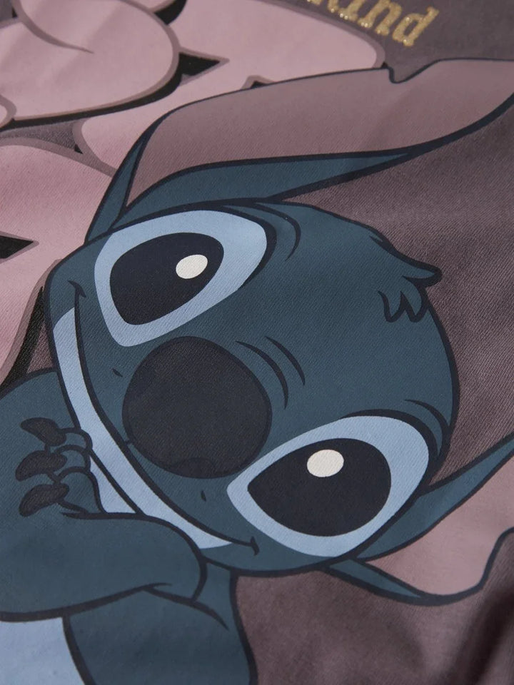 Stitch-figur på barnet-skjorte, myk barneklær med kjent tegneserie