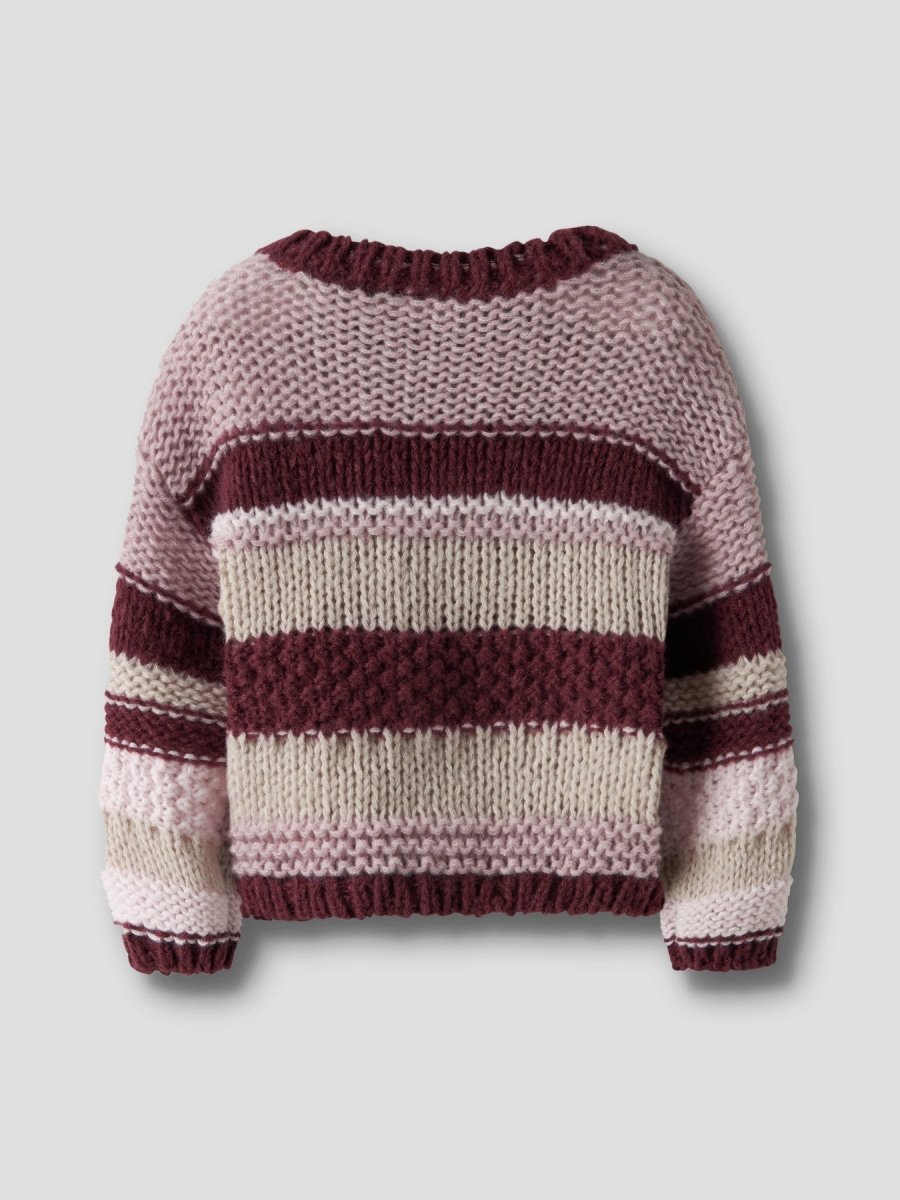 name it mini OLINE LS KNIT - Burgundy | Torgunns Barneklær AS