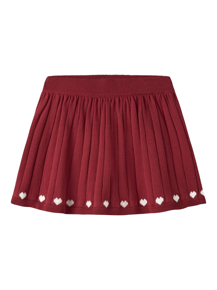 name it mini RALBOS strikkeskjørt - Red Dahlia | Torgunns Barneklær AS