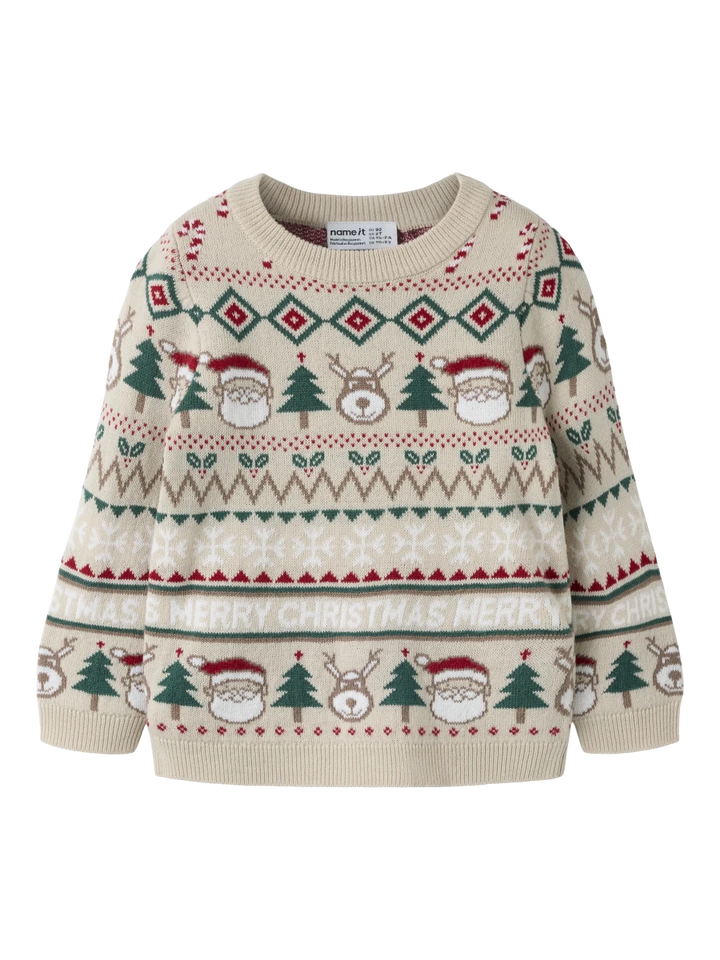name it mini RALKOS strikkegenser - Peyote | Torgunns Barneklær AS