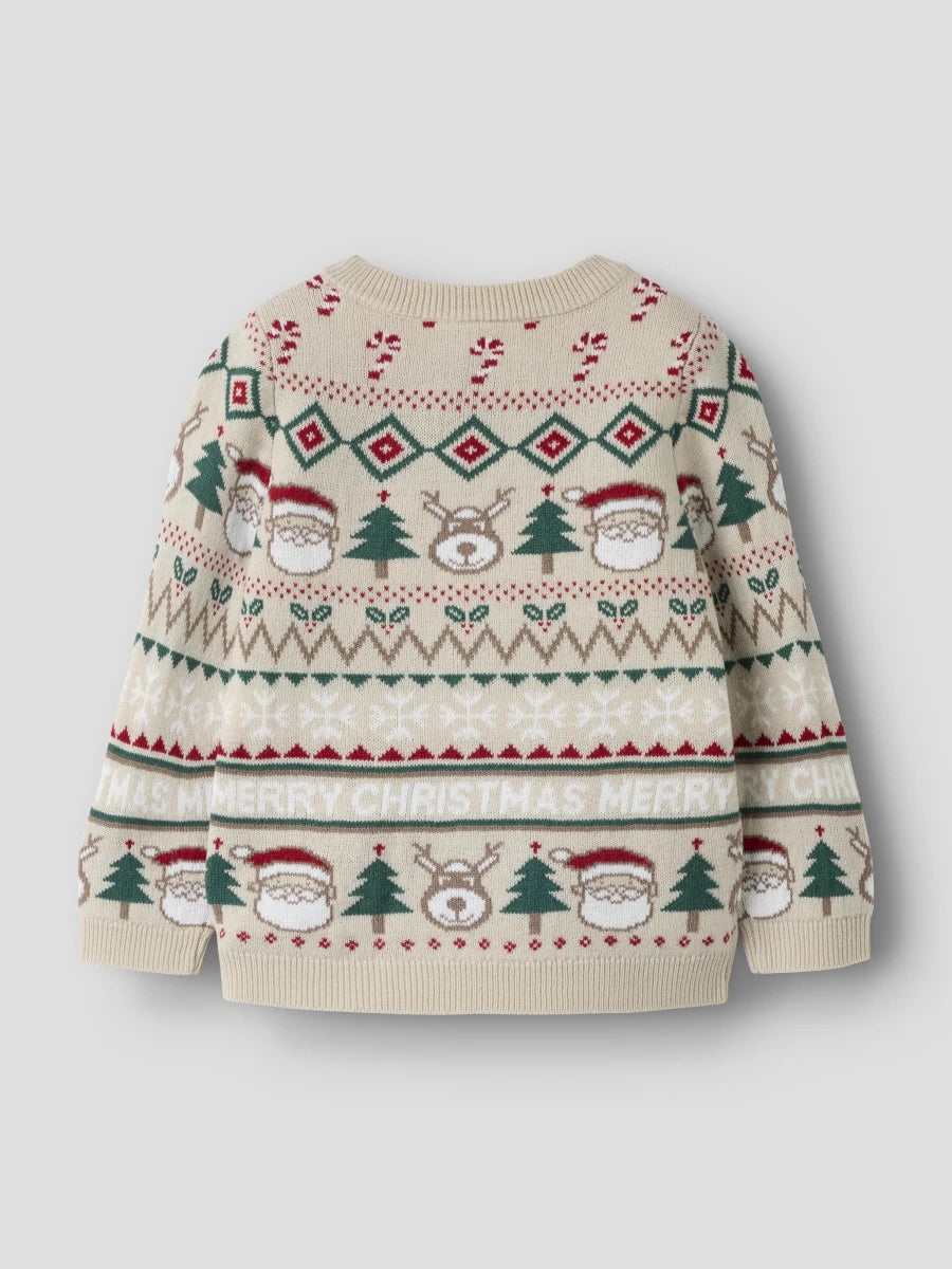 name it mini RALKOS strikkegenser - Peyote | Torgunns Barneklær AS