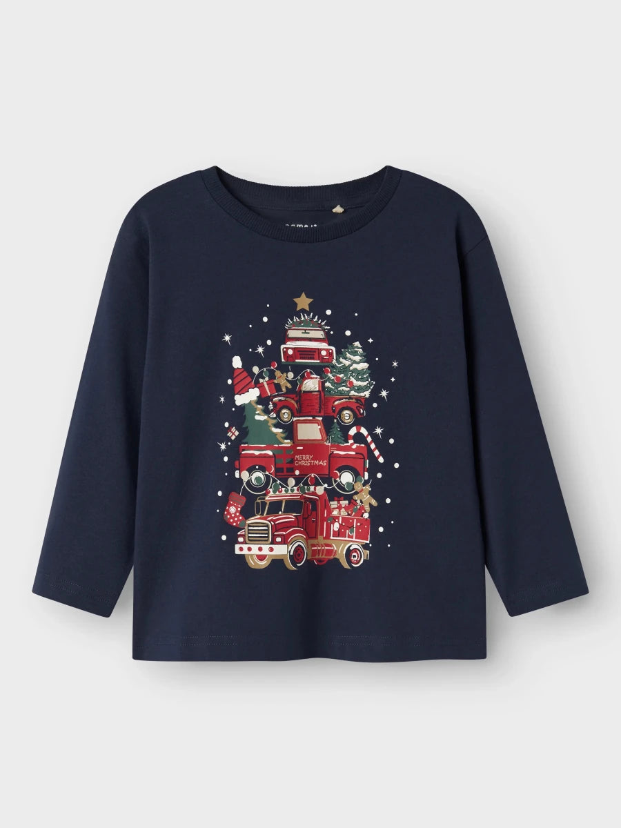 name it mini REJULLI julegenser - Navy Blazer | Torgunns Barneklær AS