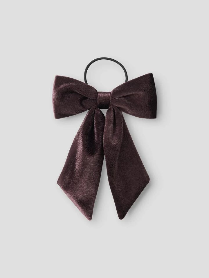name it mini RELVET hårsløyfe - Chocolate Plum | Torgunns Barneklær AS