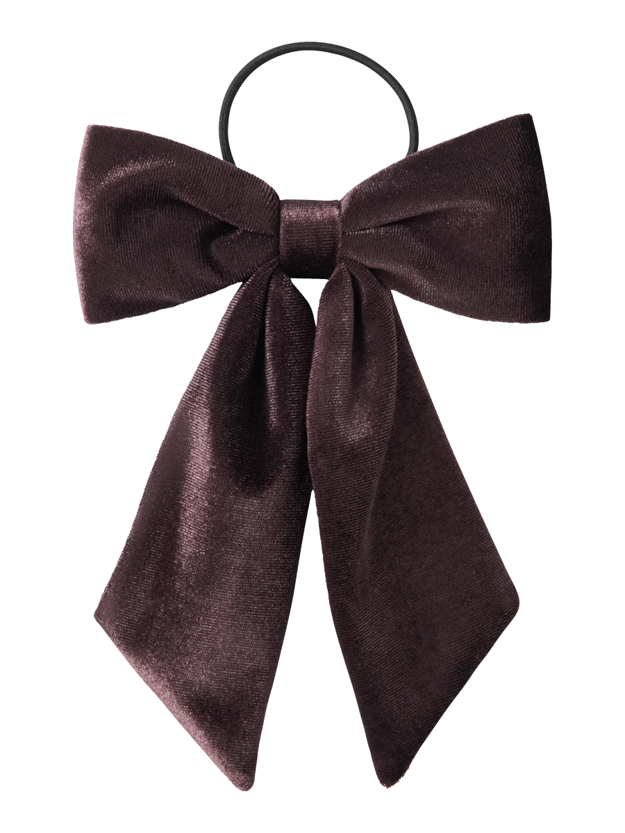 name it mini RELVET hårsløyfe - Chocolate Plum | Torgunns Barneklær AS
