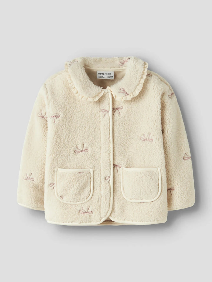 name it mini RISA teddycardigan - Birch | Torgunns Barneklær AS