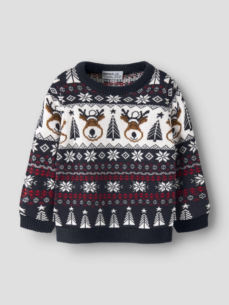 name it mini RISMAS Julegenser - Navy Blazer | Torgunns Barneklær AS