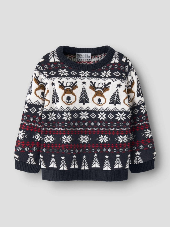 name it mini RISMAS Julegenser - Navy Blazer | Torgunns Barneklær AS