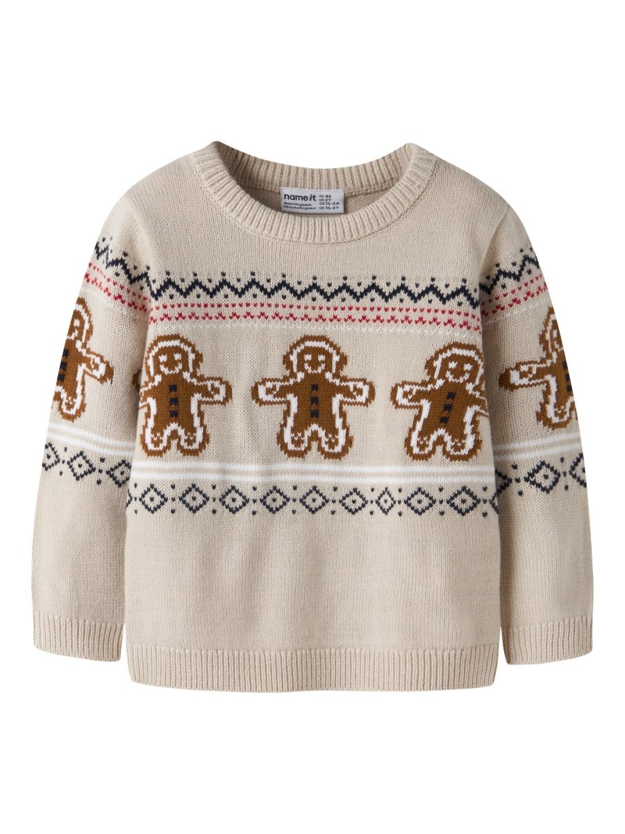 name it mini RISMAS Julegenser - Peyote Melange | Torgunns Barneklær AS