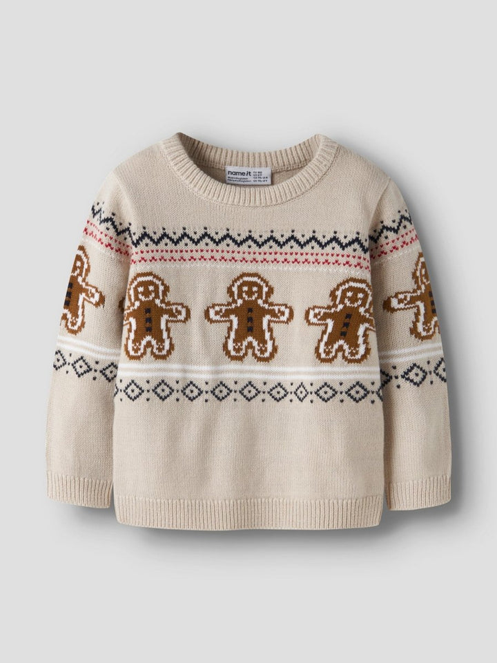 name it mini RISMAS Julegenser - Peyote Melange | Torgunns Barneklær AS