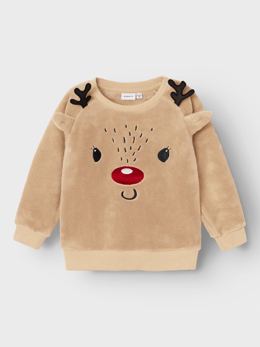 name it mini RKOLO Genser m/Reinsdyr - Peyote | Torgunns Barneklær AS