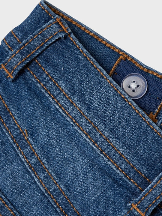 name it mini ROSE WIDE JEANS - Dark Blue Denim | Torgunns Barneklær AS