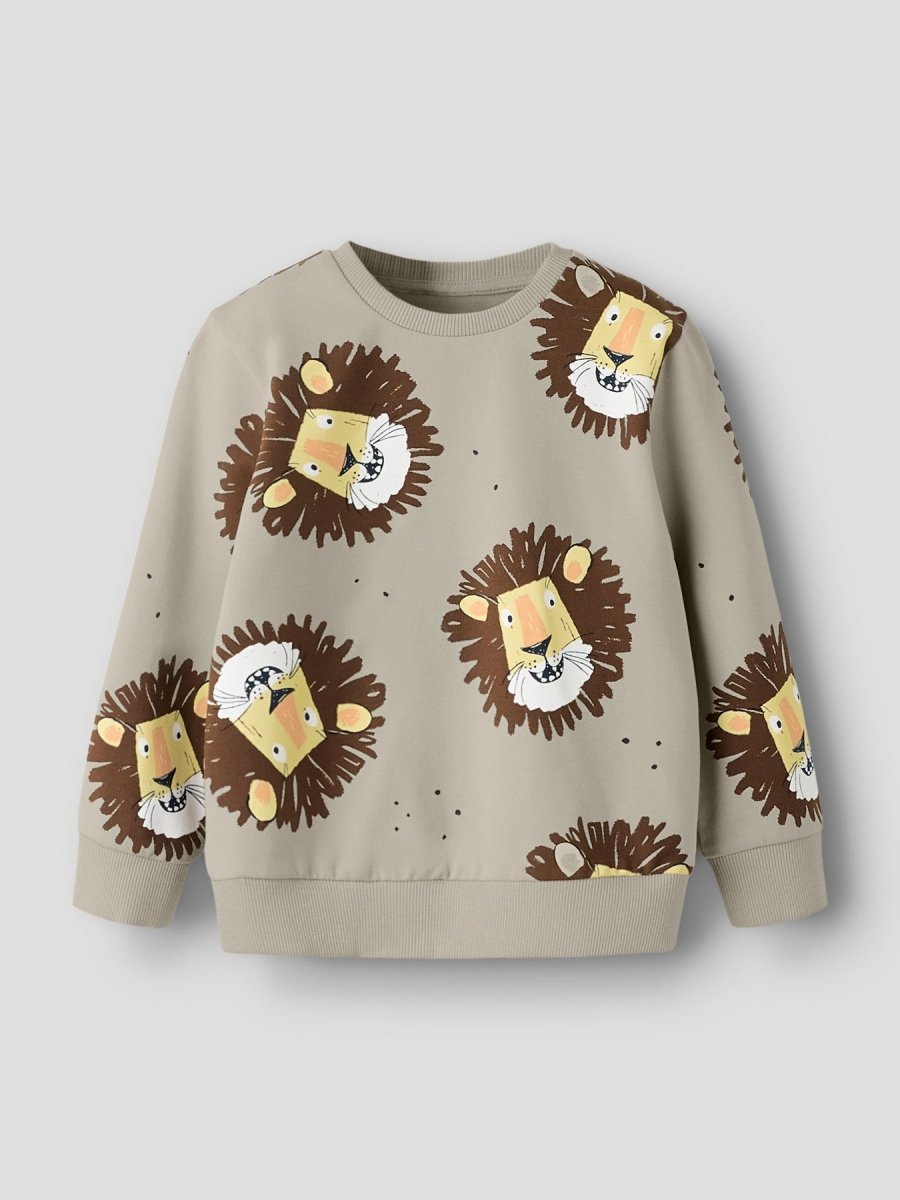 name it mini SAKU SWEATSHIRT - Silver Lining | LION | Torgunns Barneklær AS