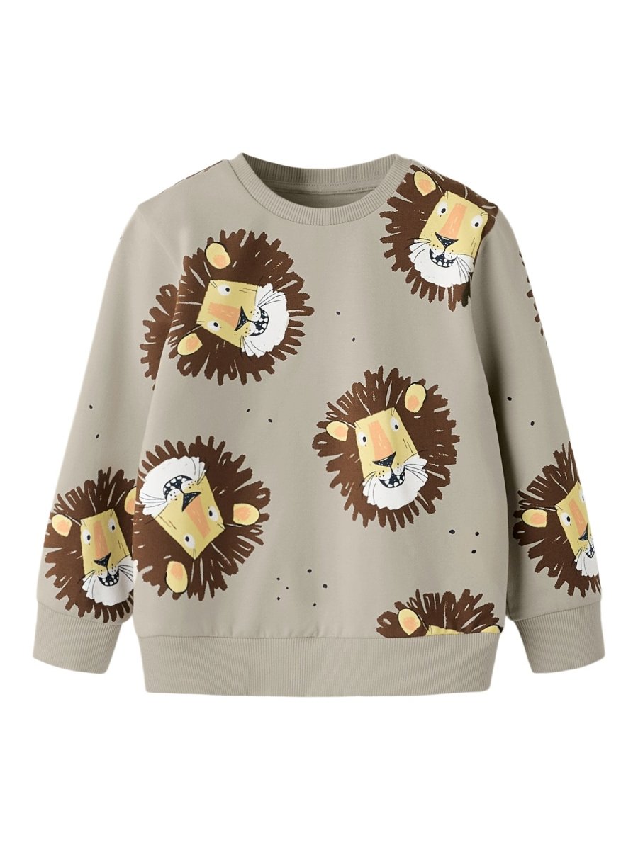 name it mini SAKU SWEATSHIRT - Silver Lining | LION | Torgunns Barneklær AS