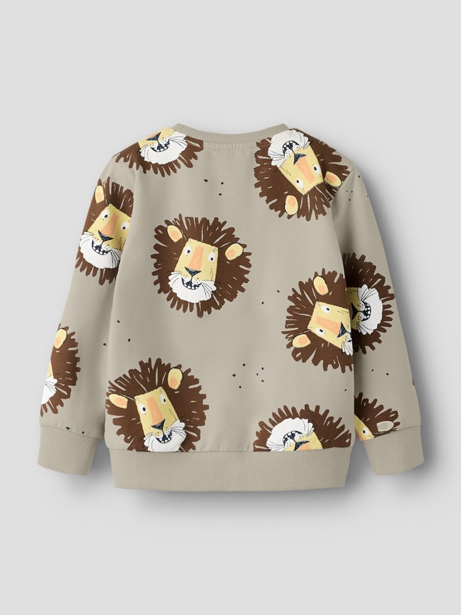 name it mini SAKU SWEATSHIRT - Silver Lining | LION | Torgunns Barneklær AS