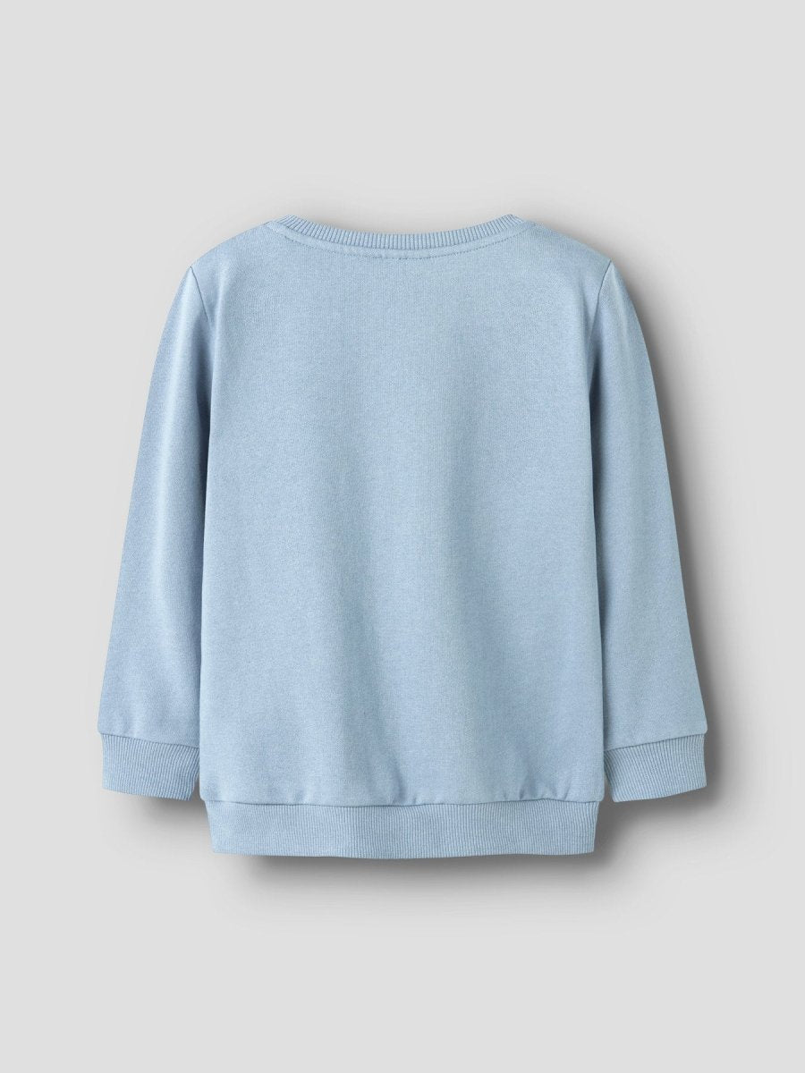 name it mini SELI LS SWEAT NOOS - Dusty Blue | Torgunns Barneklær AS