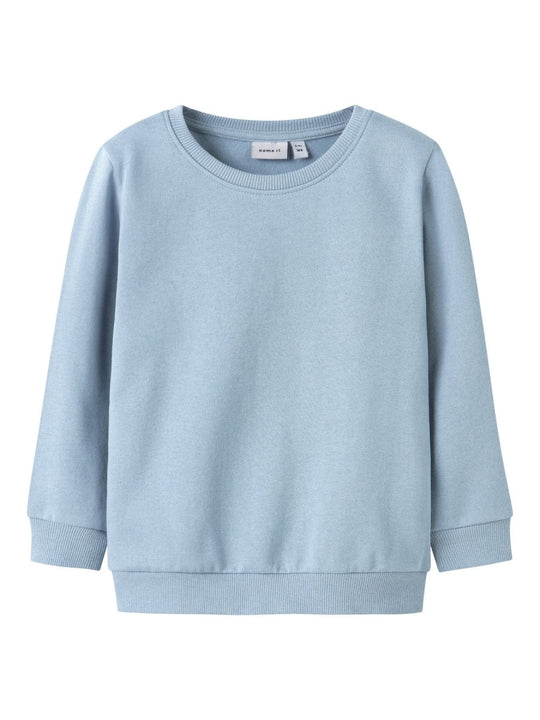 name it mini SELI LS SWEAT NOOS - Dusty Blue | Torgunns Barneklær AS