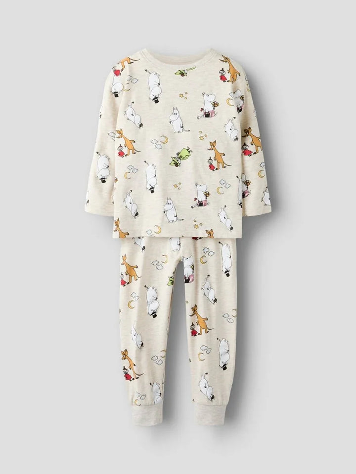 Moomin barnepyjamas med søte tegneseriefigurer, myk bomull for spedbarn og småbarn