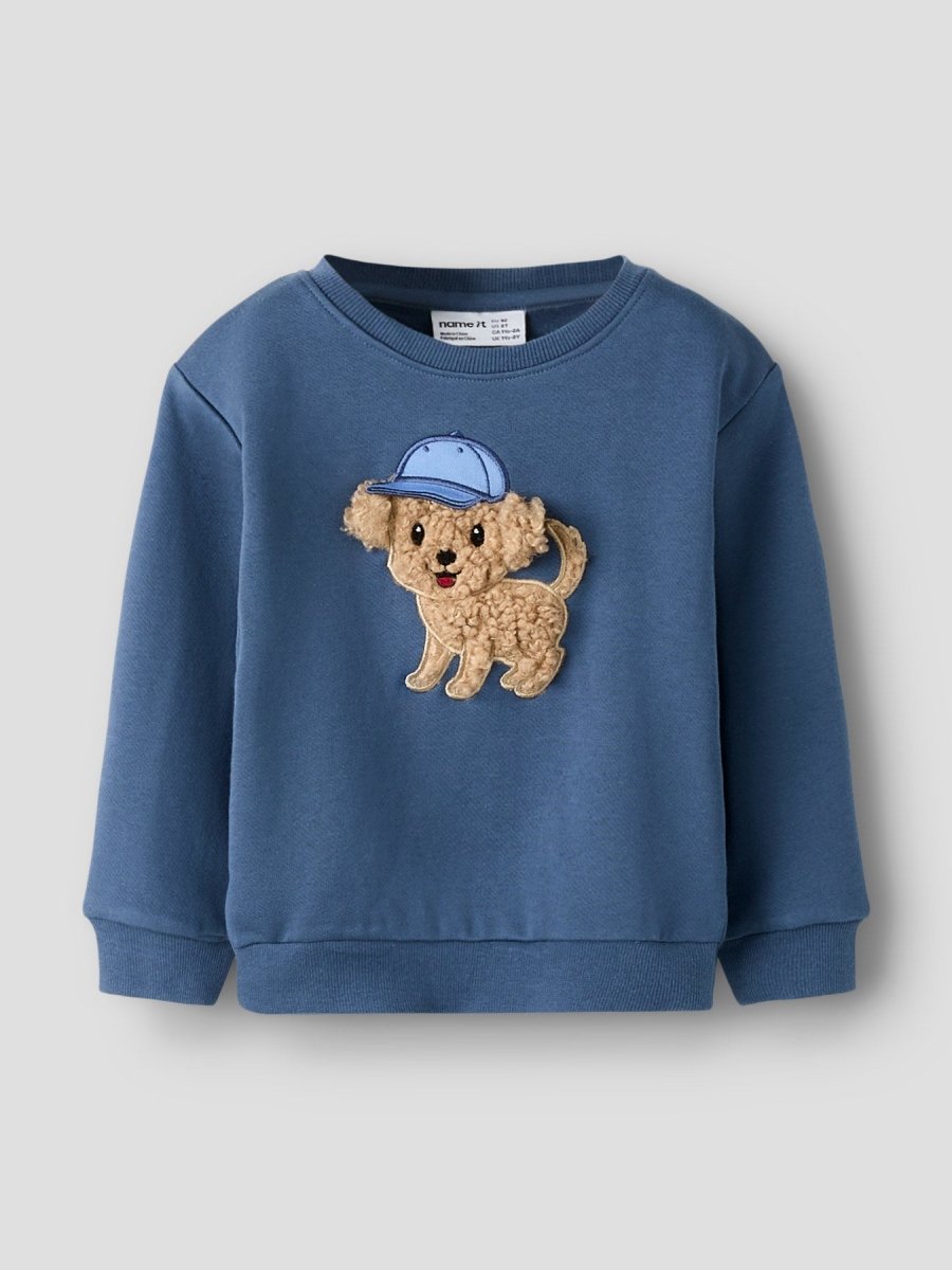 name it mini SILIAN LS NREG SWE BRU - Vintage Indigo | Torgunns Barneklær AS