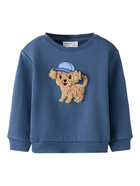 name it mini SILIAN LS NREG SWE BRU - Vintage Indigo | Torgunns Barneklær AS