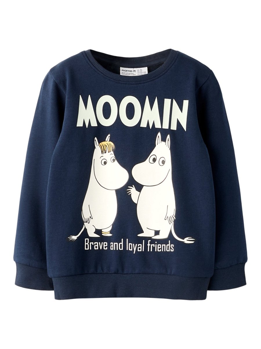 name it mini SLOLI MOOMIN SWEAT - Navy Blazer | Torgunns Barneklær AS