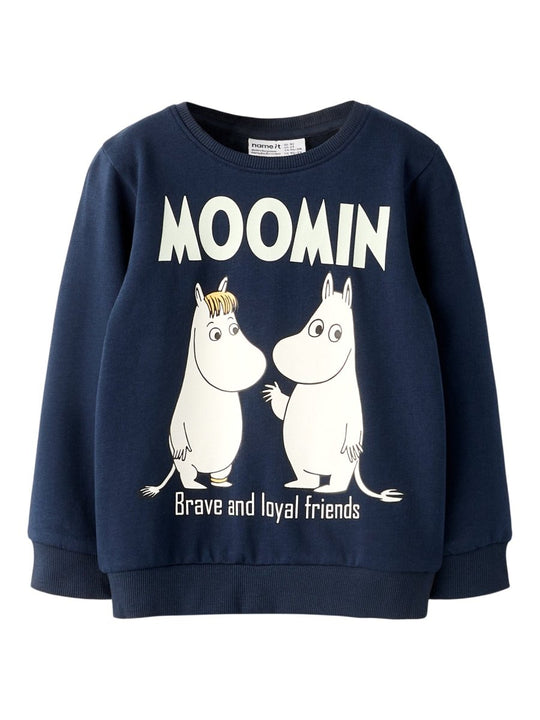 name it mini SLOLI MOOMIN SWEAT - Navy Blazer | Torgunns Barneklær AS