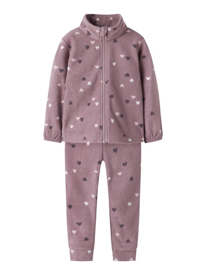 name it mini SPEKTRA FLEECE SETT - Toadstool | Hearts | Torgunns Barneklær AS