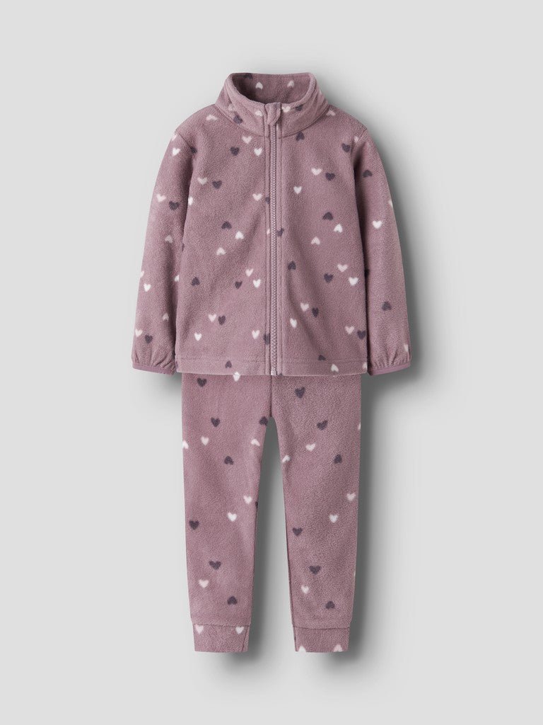 name it mini SPEKTRA FLEECE SETT - Toadstool | Hearts | Torgunns Barneklær AS