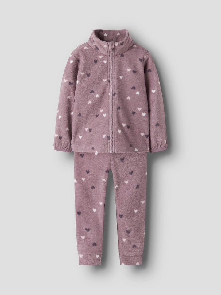 name it mini SPEKTRA FLEECE SETT - Toadstool | Hearts | Torgunns Barneklær AS