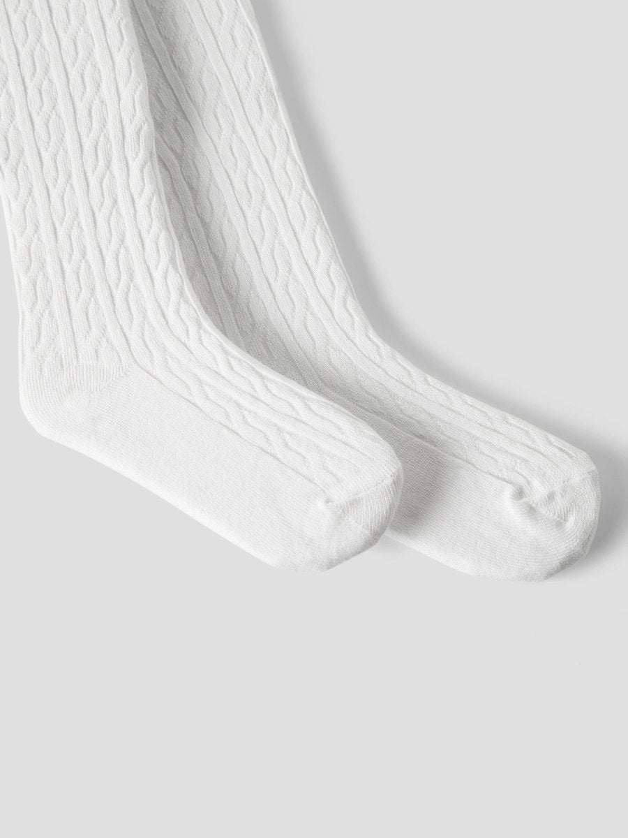 name it mini TECLA PANTYHOSE XXVI - Bright White | Torgunns Barneklær AS