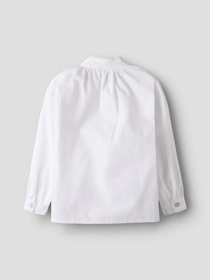 name it mini TERINA bunadskjorte – Bright White | Torgunns Barneklær AS