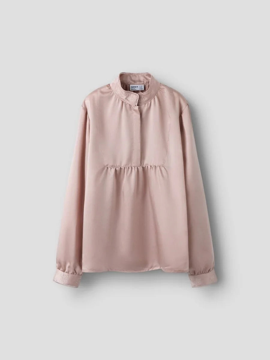name it mini TETRINE Bunadskjorte Barn – Shadow Gray | Torgunns Barneklær AS