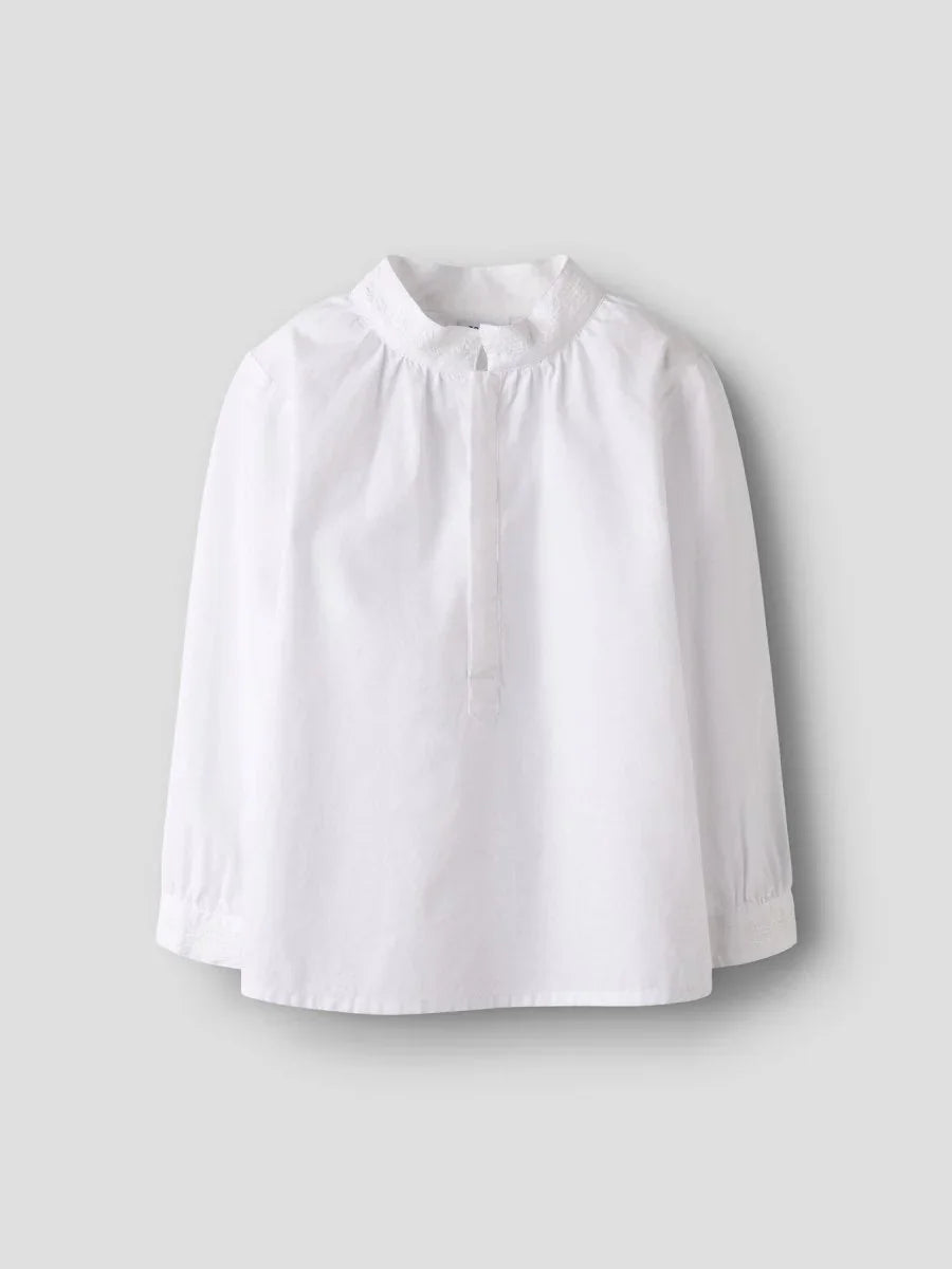 name it mini TOBY bunadskjorte – Bright White | Torgunns Barneklær AS