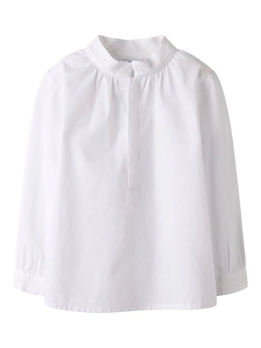 name it mini TOBY bunadskjorte – Bright White | Torgunns Barneklær AS