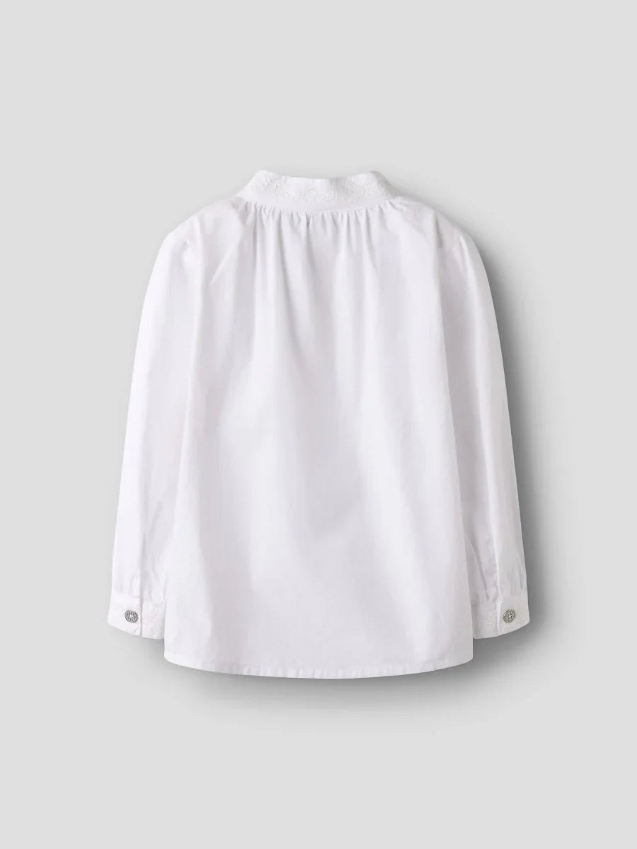name it mini TOBY bunadskjorte – Bright White | Torgunns Barneklær AS