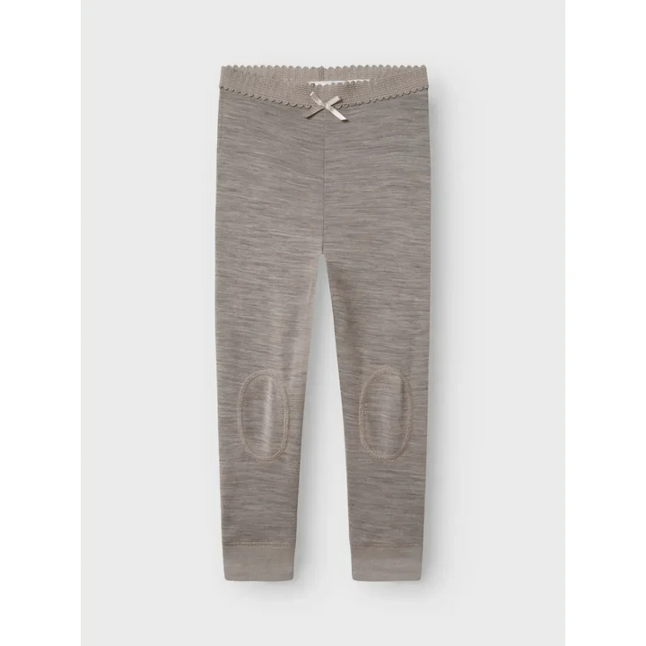 Grå myke barneleggings med knestøtter og skjørtbånd, ideelle for baby og småbarn 0-8 år
