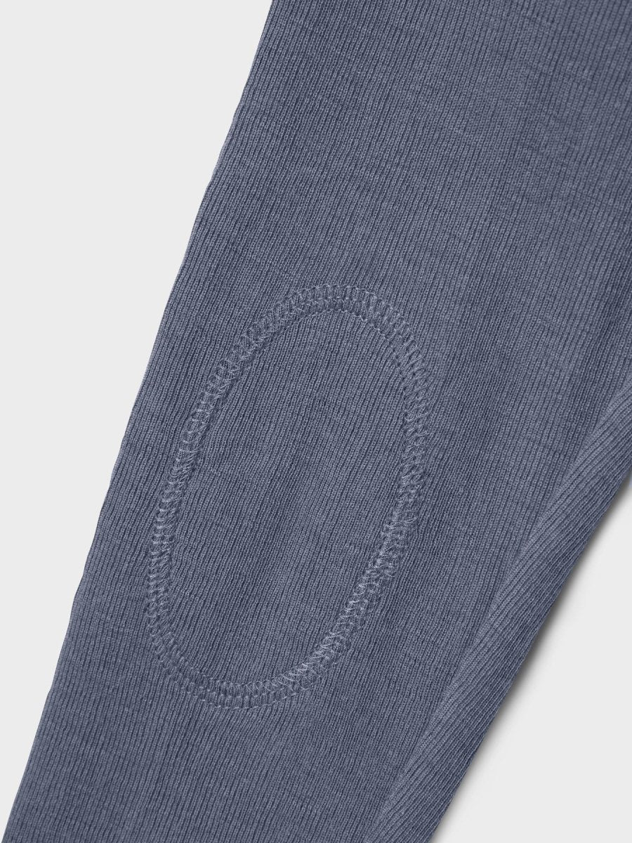 name it mini ULL/SILKE WOSSA RIB LONGJOHN - Folkstone Gray | Torgunns Barneklær AS