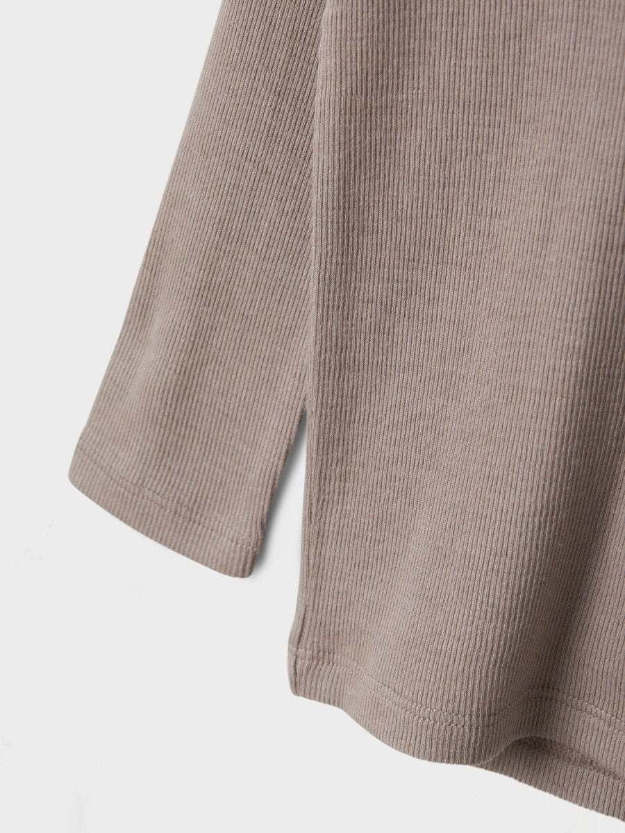 name it mini ULL/SILKE WOSSA RIB LS TOP - Satellite | Torgunns Barneklær AS