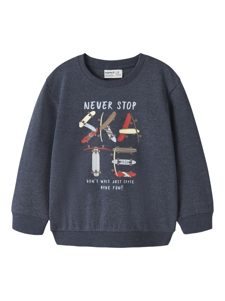 name it mini VALEXANDER LS SWEAT - Navy Blazer Skate | Torgunns Barneklær AS