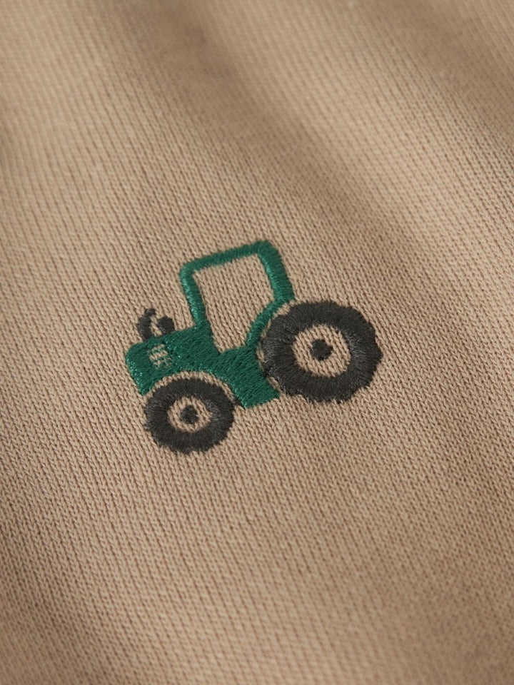 name it mini VALLEN LS SWEAT - Sesame | Tractor | Torgunns Barneklær AS