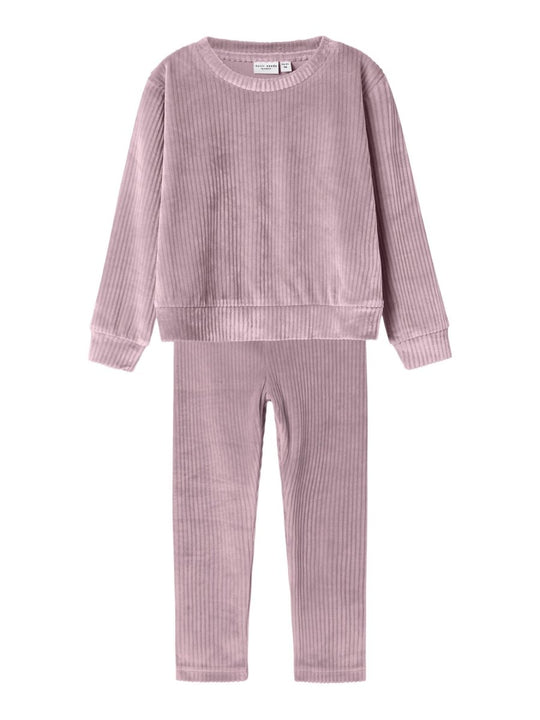 name it mini VELOA VELVET SET - Keepsake Lilac | Torgunns Barneklær AS