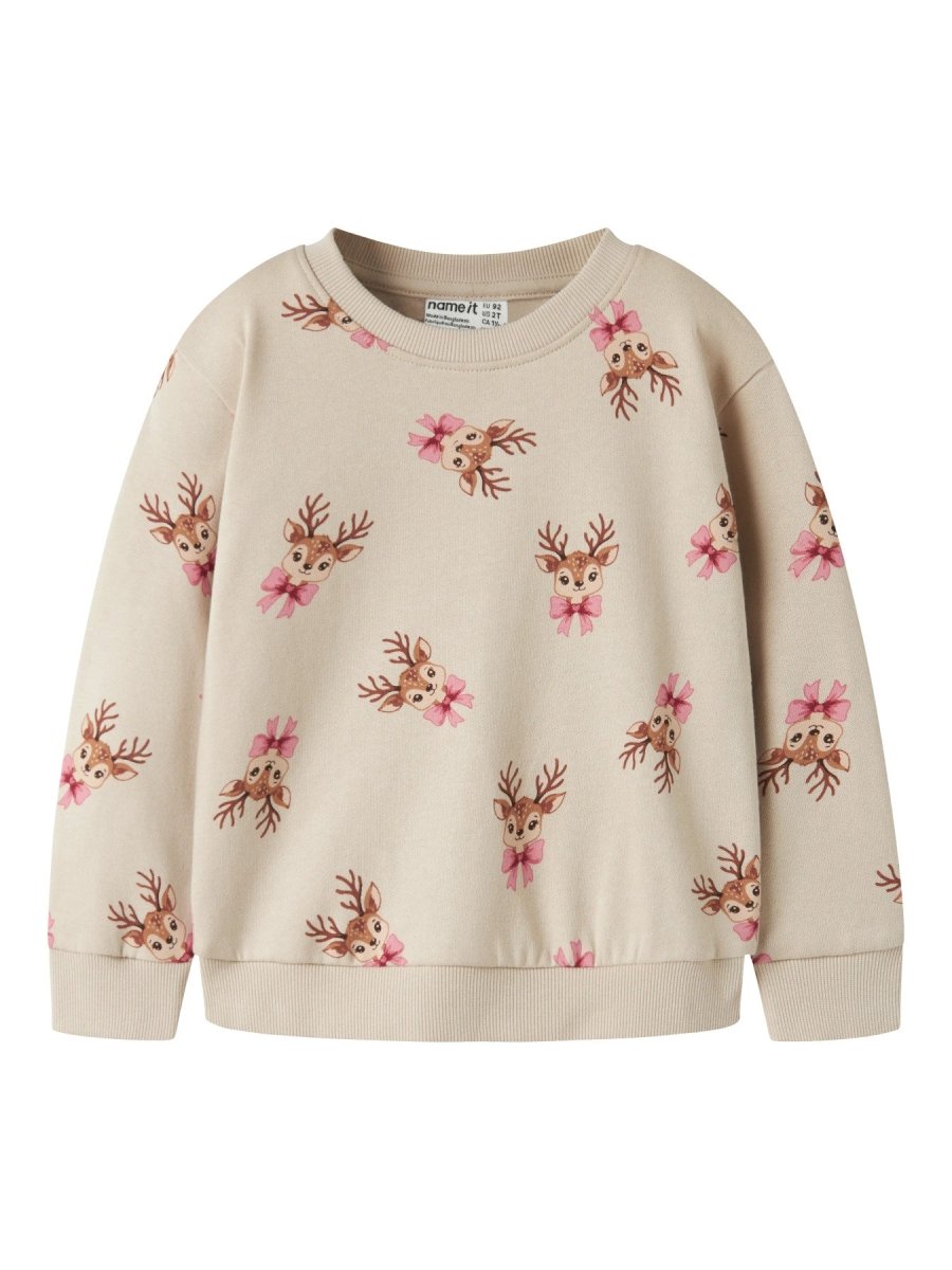 name it mini VERTRUD Genser - Peyote | Reindeer | Torgunns Barneklær AS