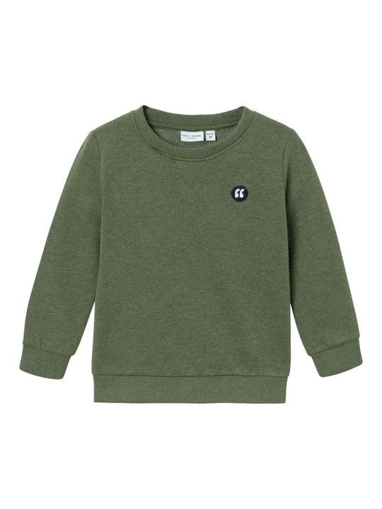 name it mini VIMO LS SWEAT NOOS - Rifle Green | Torgunns Barneklær AS