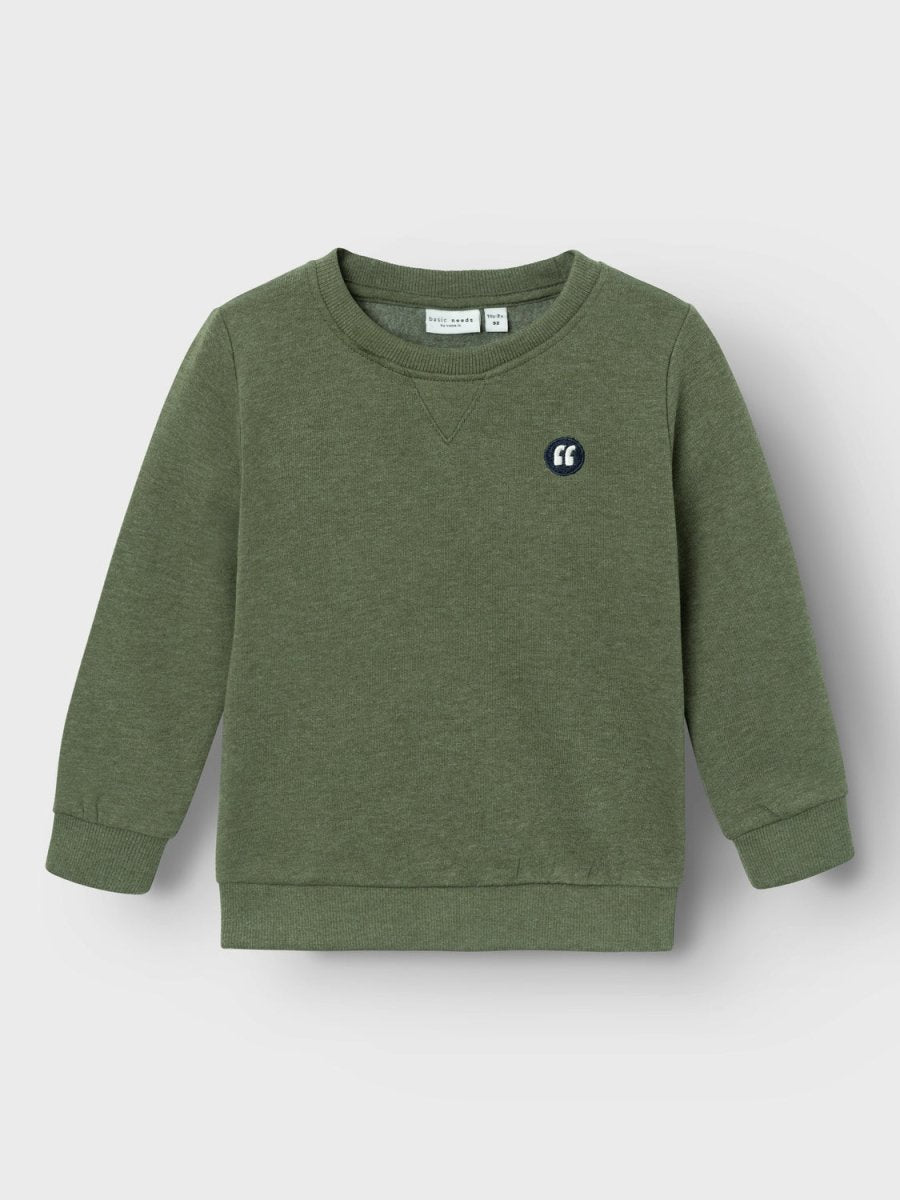 name it mini VIMO LS SWEAT NOOS - Rifle Green | Torgunns Barneklær AS