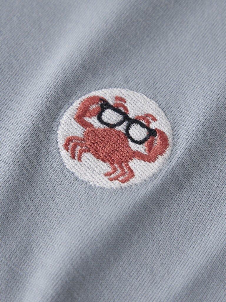 name it mini VIMPEL T - SHIRT - Blue Fog Crab | Embroidery | Torgunns Barneklær AS