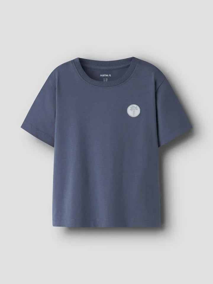 name it mini VIMPEL T - SHIRT - Vintage Indigo | Palm | Torgunns Barneklær AS