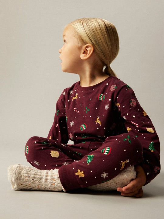 name it mini VISMAS JULEPYSJ - Burgundy | Torgunns Barneklær AS