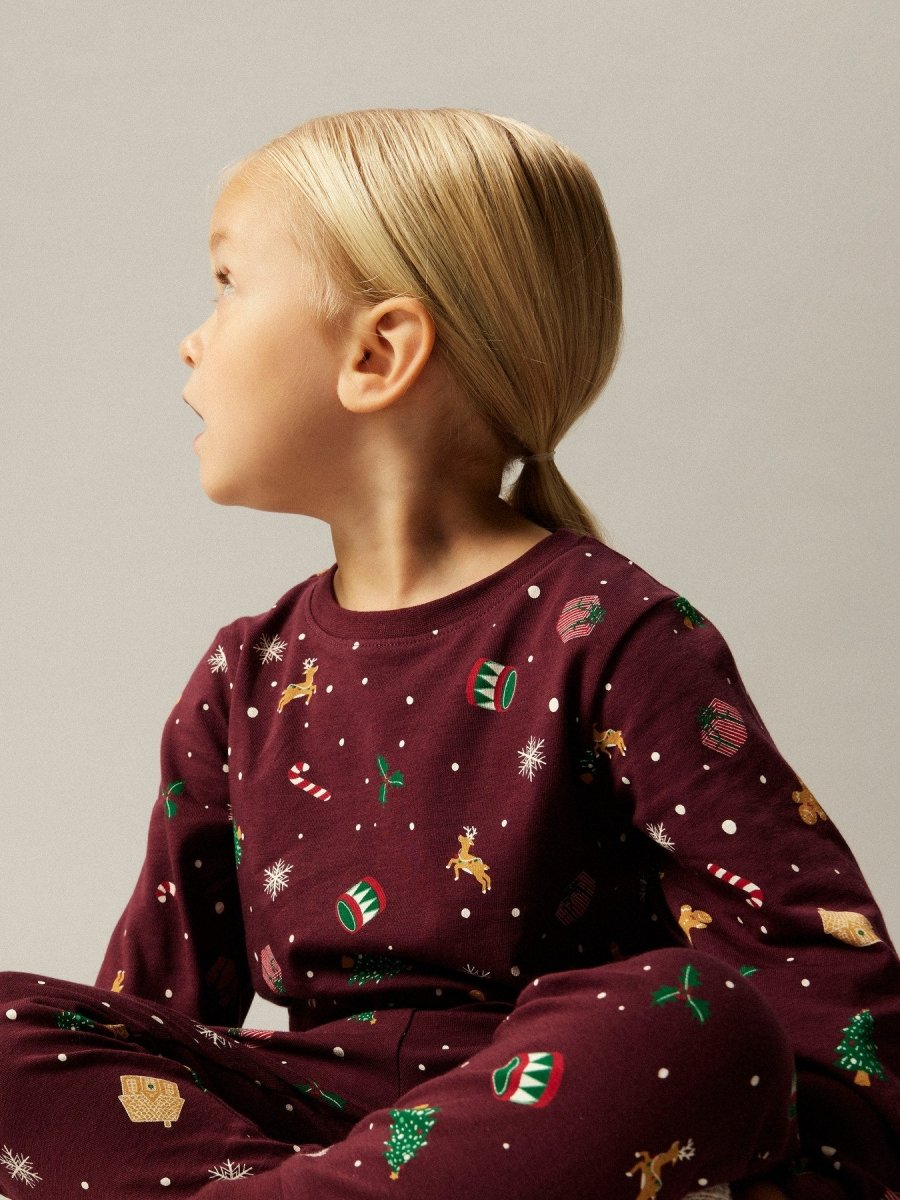 name it mini VISMAS JULEPYSJ - Burgundy | Torgunns Barneklær AS