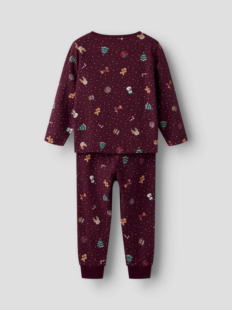 name it mini VISMAS nattsett - Burgundy | Jul | Torgunns Barneklær AS